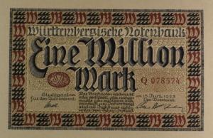pS986 from German States: 1000000 Mark from 1923