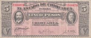 pS532A from Mexico, Revolutionary: 5 Pesos from 1915