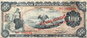 pS708b from Mexico, Revolutionary: 100 Pesos from 1914