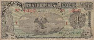 pS709 from Mexico, Revolutionary: 1 Peso from 1916