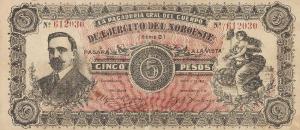 Gallery image for Mexico, Revolutionary pS870a: 5 Pesos