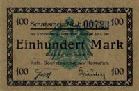 p3a from Cameroon: 100 Mark from 1914