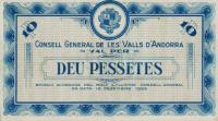 p4 from Andorra: 10 Pessetes from 1936