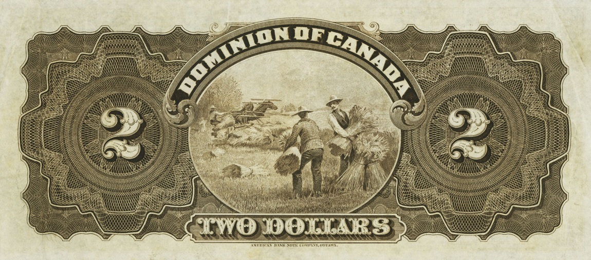 Back of Canada p24Ca: 2 Dollars from 1897
