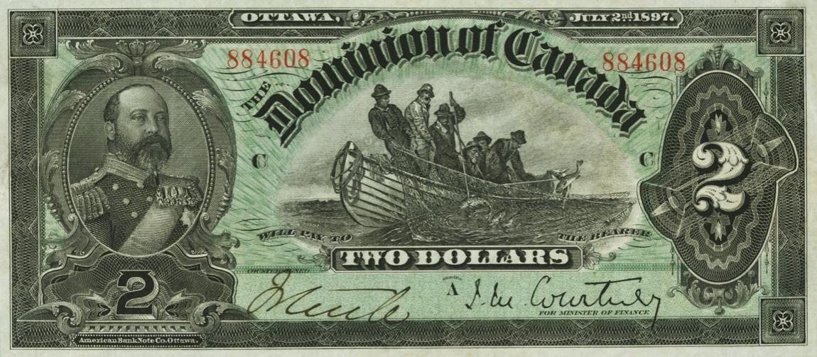 Front of Canada p24Ca: 2 Dollars from 1897