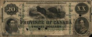 p5a from Canada: 20 Dollars from 1866