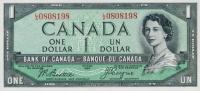 p66b from Canada: 1 Dollar from 1954