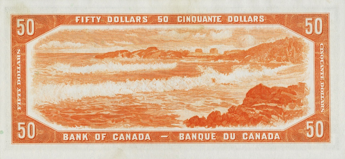 Back of Canada p71b: 50 Dollars from 1954