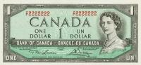 p75d from Canada: 1 Dollar from 1954