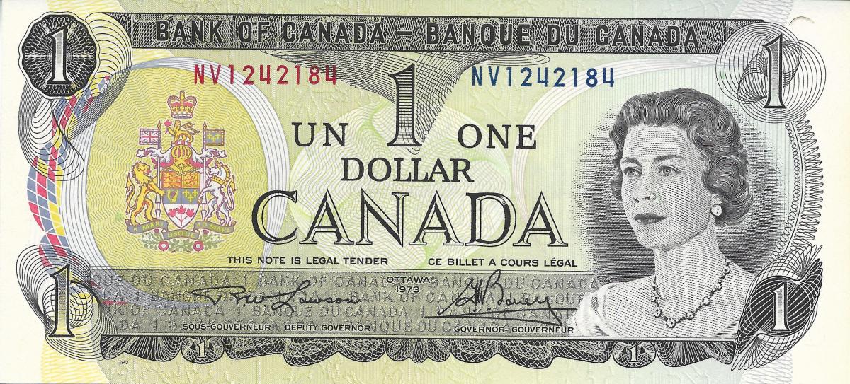 Front of Canada p85a: 1 Dollar from 1973