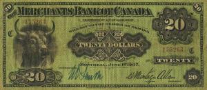 pS1162 from Canada: 20 Dollars from 1907