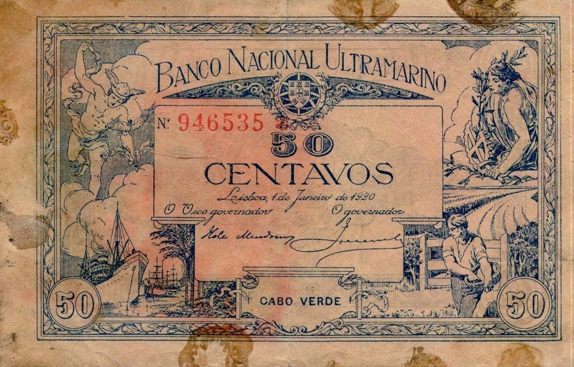 Front of Cape Verde p19: 50 Centavos from 1920