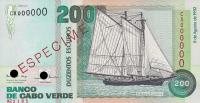 p63s from Cape Verde: 200 Escudos from 1992