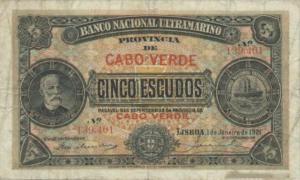 p34a from Cape Verde: 5 Escudos from 1921