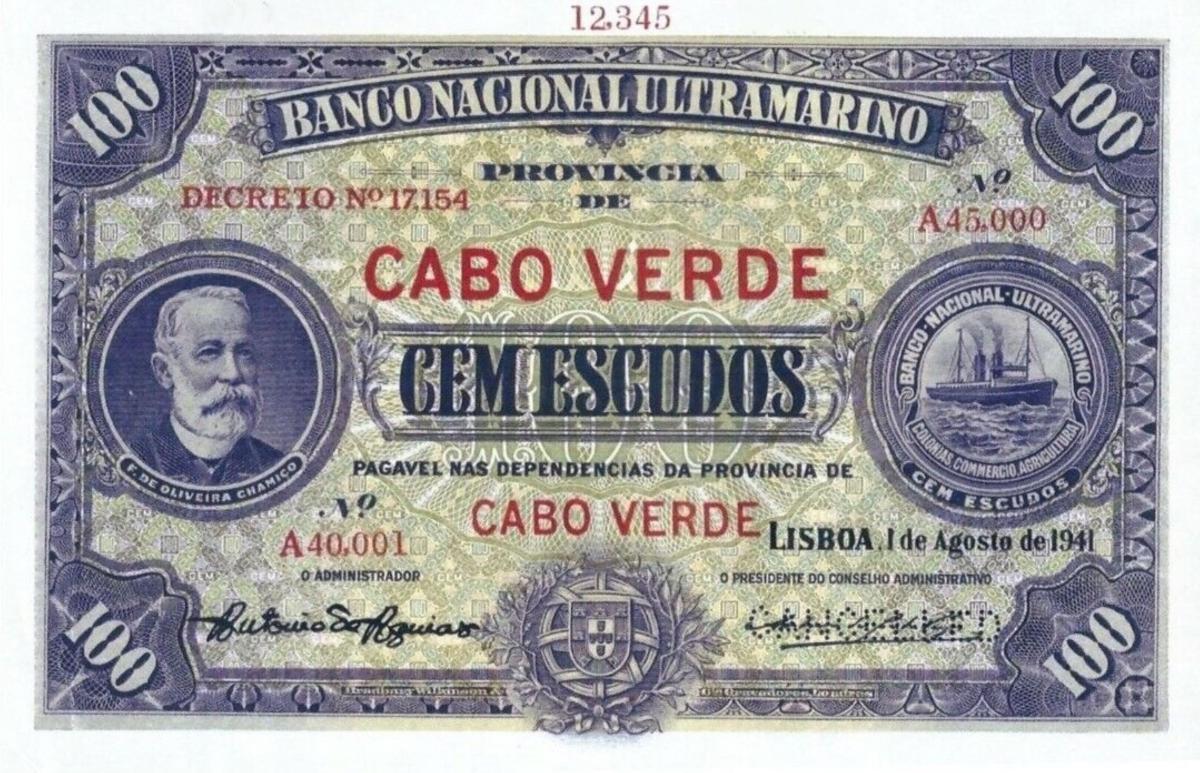 Front of Cape Verde p40a: 100 Escudos from 1941