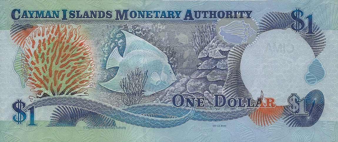 Back of Cayman Islands p33c: 1 Dollar from 2006