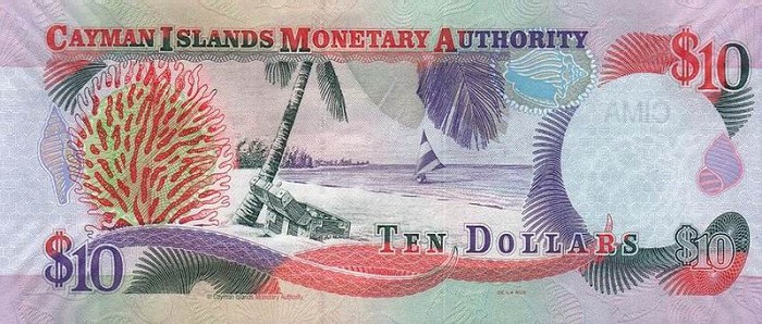 Back of Cayman Islands p35a: 10 Dollars from 2005