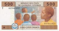 p106Ta from Central African States: 500 Francs from 2002