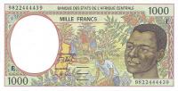 p202Ee from Central African States: 1000 Francs from 1998