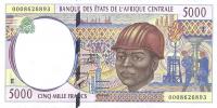 p204Eg from Central African States: 5000 Francs from 2002