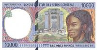 p205Eg from Central African States: 10000 Francs from 2002