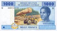 p207Ua from Central African States: 1000 Francs from 2002