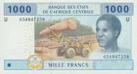 p207Ud from Central African States: 1000 Francs from 2002