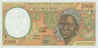 p303Fb from Central African States: 2000 Francs from 1994