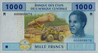 p307Mc from Central African States: 1000 Francs from 2002