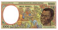Gallery image for Central African States p402Lh: 1000 Francs