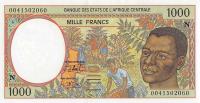 p502Ng from Central African States: 1000 Francs from 2000