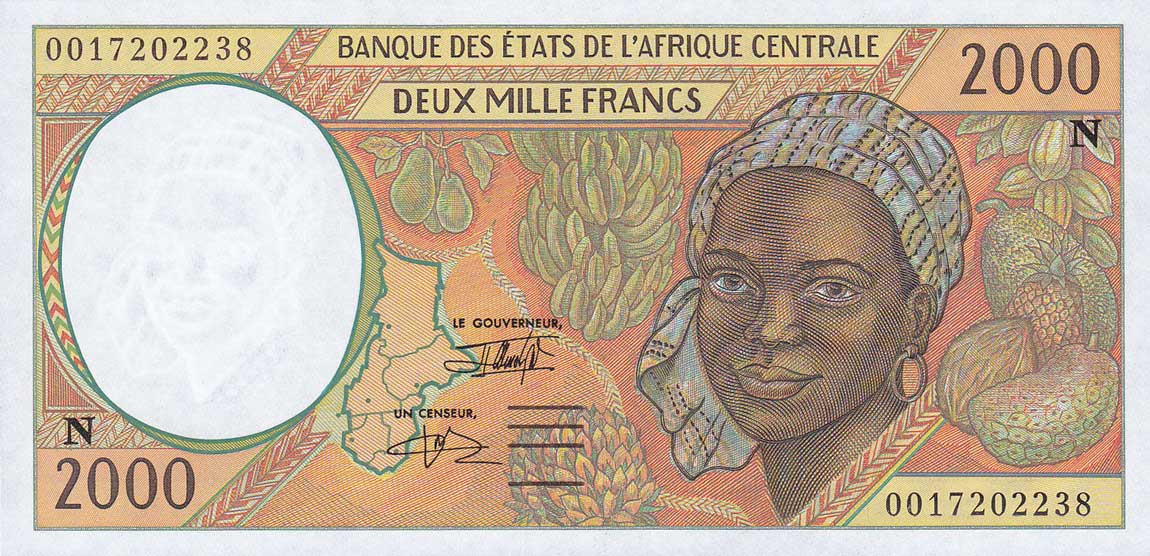 Front of Central African States p503Ng: 2000 Francs from 2000