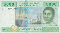 p609Cb from Central African States: 5000 Francs from 2002