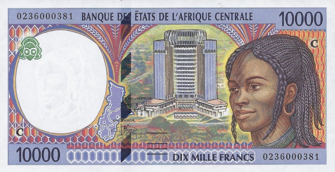 Front of Central African States p610Ca: 10000 Francs from 2002