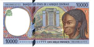 p305Fd from Central African States: 10000 Francs from 1998