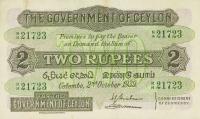 p21b from Ceylon: 2 Rupees from 1930