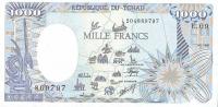 p10Aa from Chad: 1000 Francs from 1985