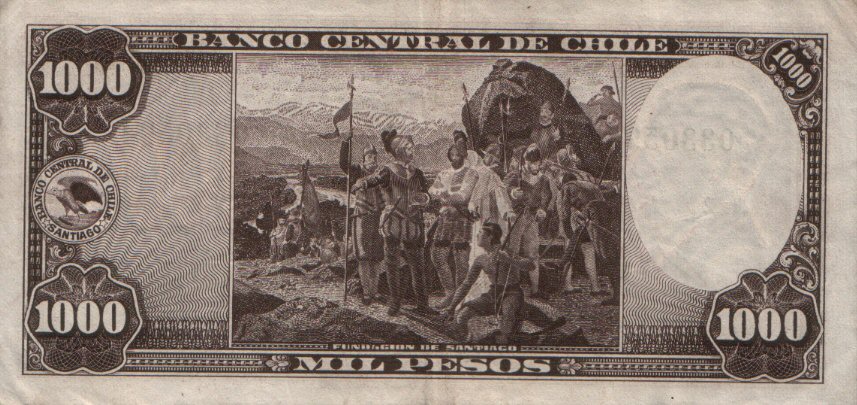 Back of Chile p116: 1000 Pesos from 1947