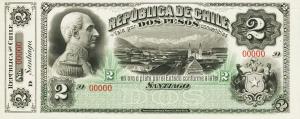 p12p from Chile: 2 Pesos from 1885