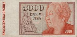 p155c from Chile: 5000 Pesos from 1991