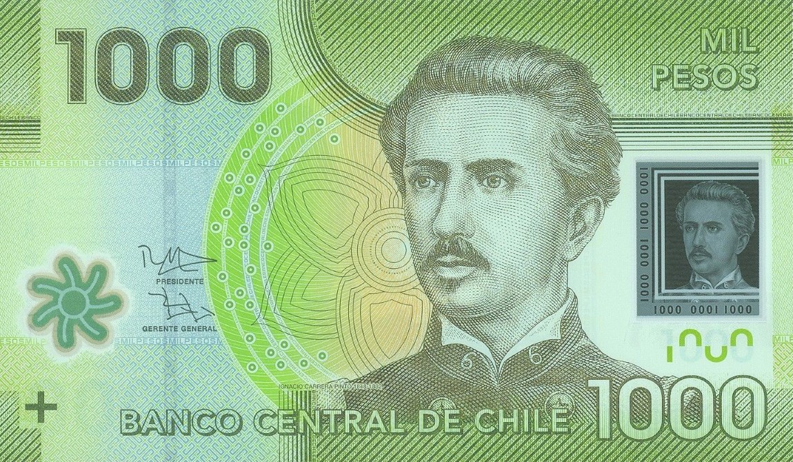 Front of Chile p161c: 1000 Pesos from 2012