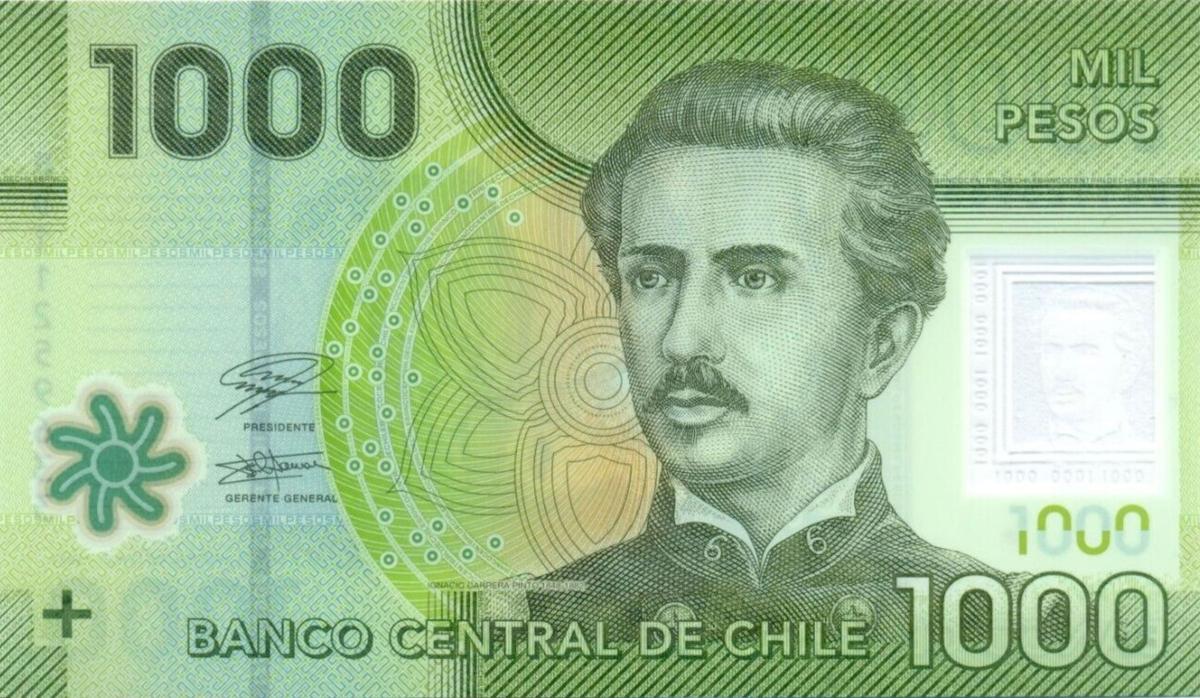 Front of Chile p161j: 1000 Pesos from 2021