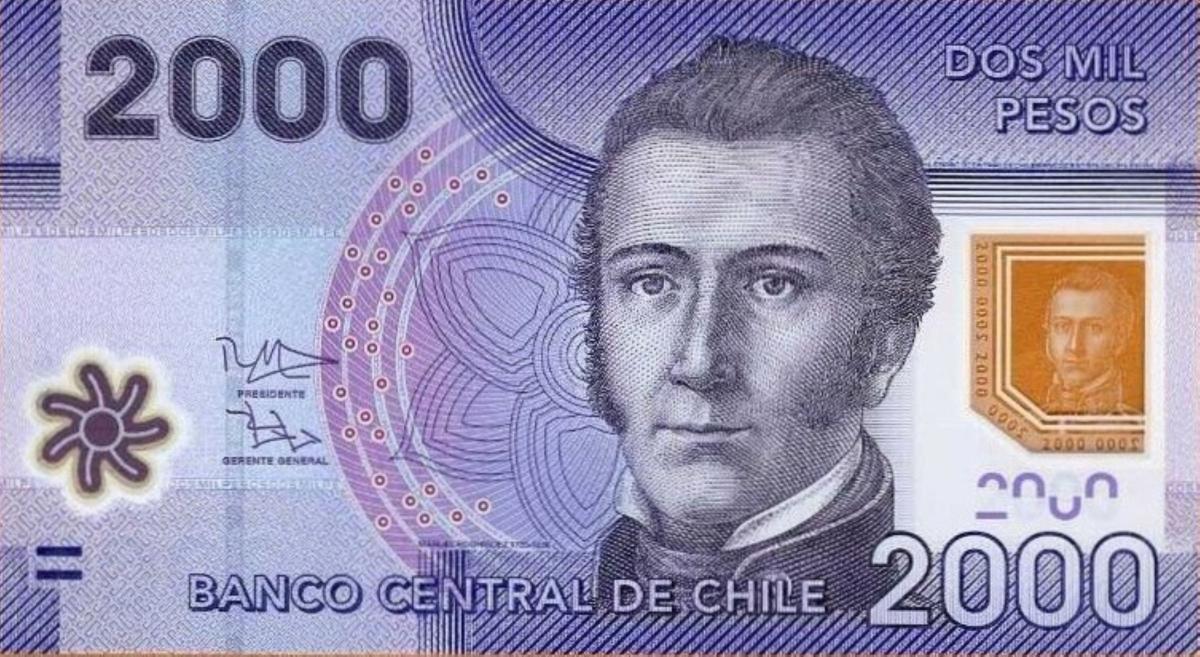 Front of Chile p162d: 2000 Pesos from 2014
