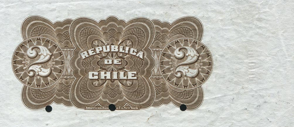 Back of Chile p16s: 2 Pesos from 1898