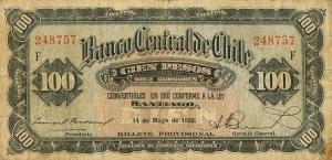 p85 from Chile: 100 Pesos from 1927