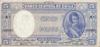 p91a from Chile: 5 Pesos from 1932