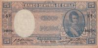 p91b from Chile: 5 Pesos from 1933