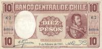 Gallery image for Chile p92a: 10 Pesos