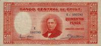 p98 from Chile: 500 Pesos from 1942