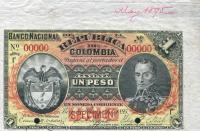 p234s from Colombia: 1 Peso from 1895